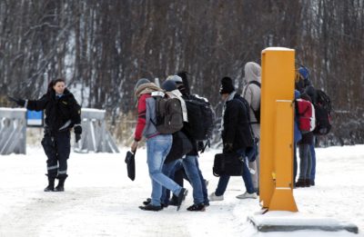 Migranbti na norveško-ruski meji (foto: epa).