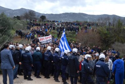 Protesti na otoku Kos (foto: epa).