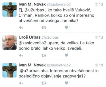 Da ima velik vpliv na uredniško politiko dokazuje njegov tweet v katerem hvali sodelovanje Jamnika in naveze Cirman, Vukovič Rankov. To so novinarji, ki dobivajo mesečno 10.000 EUR za nekaj člankov, ki jih napišejo za Siol. Net.