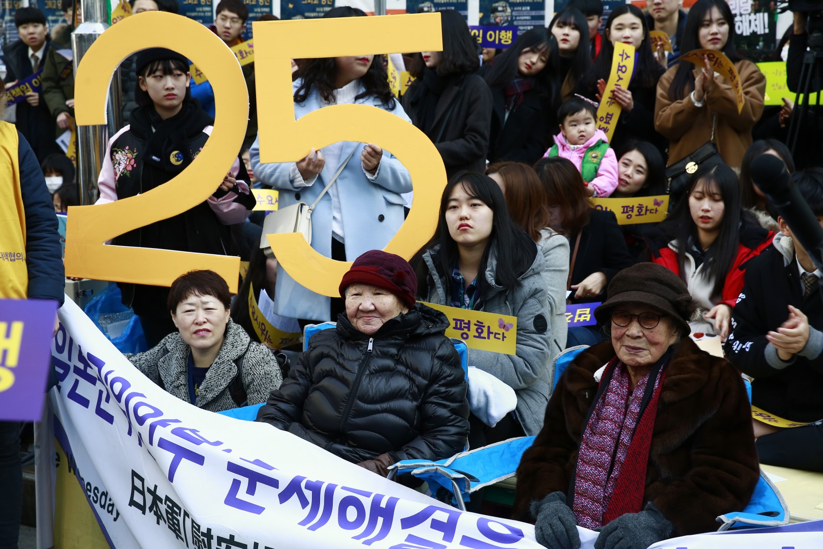Protestov proti Japonski so se udeležile tudi nekdanje spolne sužnje med japonsko okupacijo (foto: epa)