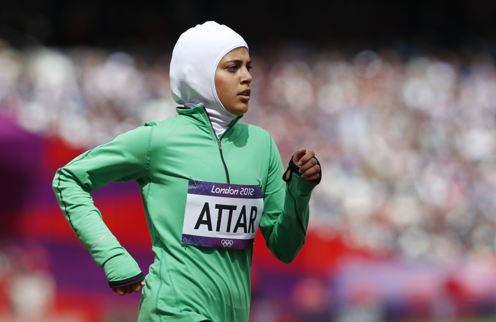 Sarah Attar, prva tekmovala, ki je na olimpijskih igrah rpedstavljala Savdsko Arabijo. (foto: epa)