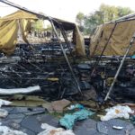 S terena: v Brežicah zgorelo 27 šotorov, migranti delali selfije, poškodovani dve prostovoljki 4