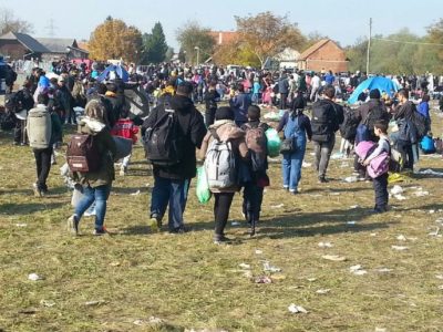 Nov val migrantov v Rigoncah (foto: Nova24TV)