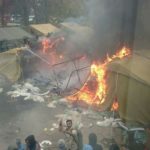 V ŽIVO iz terena: požar v Brežicah, nastanitveni center skoraj pogorel 1