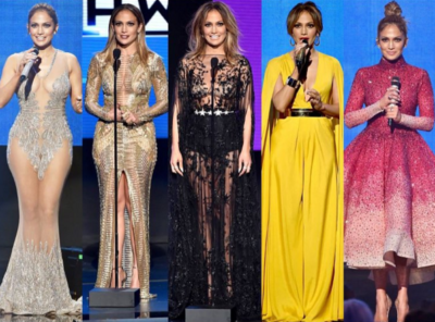 Jennifer Lopez se je na podelitvi večkrat preoblekla (foto: Instagram).