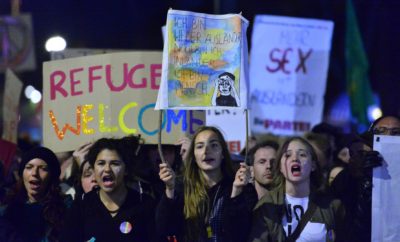 Protest proti spolnim zlorabam s strani migrantov; Foto: epa