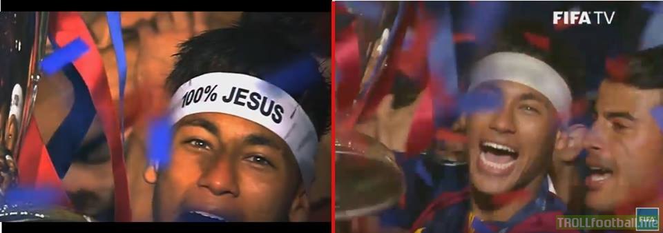 Fifa je Neymarju cenzurirala napis "100 % Jesus" (foto: facebook)