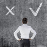 young businessman on grunge background