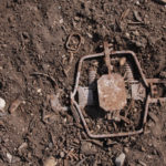 Partially hidden leghold trap