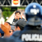 Migrants at the border to Slovenia