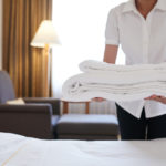 Bringing fresh towels