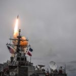 Joint US, British and French airstrikes in Syria