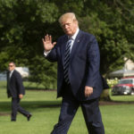 Trump Arrives to the White House from Bedminster, New Jersey