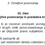 Obremenilni 35.člen zakona o integriteti in preprečevanju korupcije. V njem je striktno navedeno, da državna podjetja ali ustanove ne smeje sodelovati s podjetjem, će je njegov zakoniti zastopnik družinsk član. V tem primeru je definicijo družinskega člana izpolnjuje njegova žena Ljudmila Han. ( vir Zakon o integriteti in preprečevanju korupcije)
