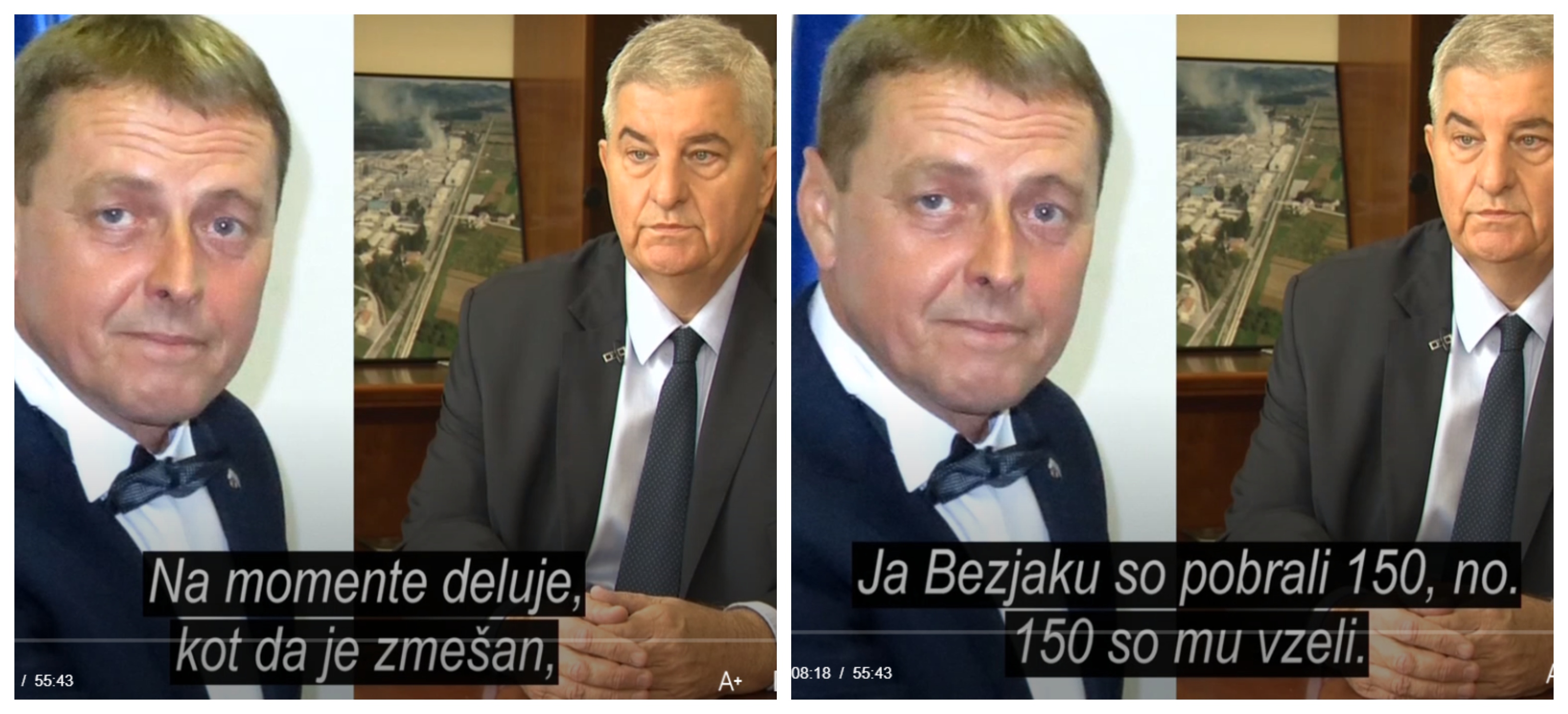 Del pogovora med notarjem Gorazdom Fišrerjem in Veselinom Djurovićem. (Foto: Tarča RTV Slo)