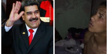 Nicholas Maduro in žrtev Jose Arevalo (Foto: STA, Twitter))