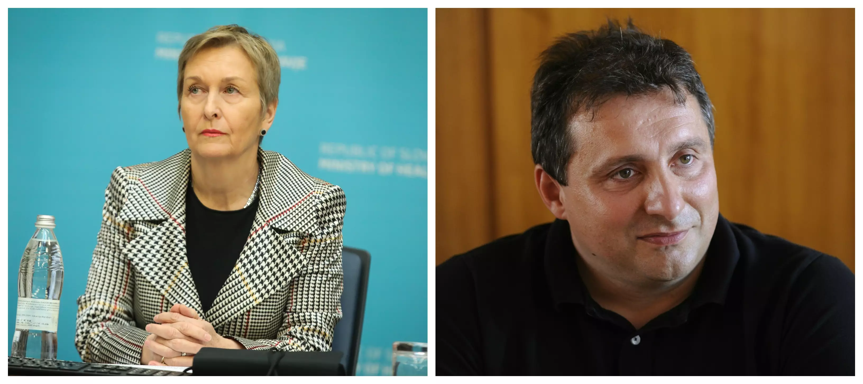 Vodilni dvojec na Onkološkem inštitutu, direktorica OI Zlata Štiblar Kisović in zdravnik Erik Brecelj se raje z dobavo obveznega zdravila karboplatin igrata kadrovske igre na omenjeni zdravstveni ustanovi. (Foto: STA)