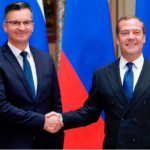 Marjan Šarec in Dmitrij Medvedjev