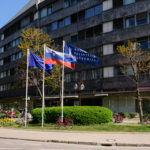 Ljubljana, Kolodvorska ulica.Radiotelevizija Slovenija (RTV Slovenija).