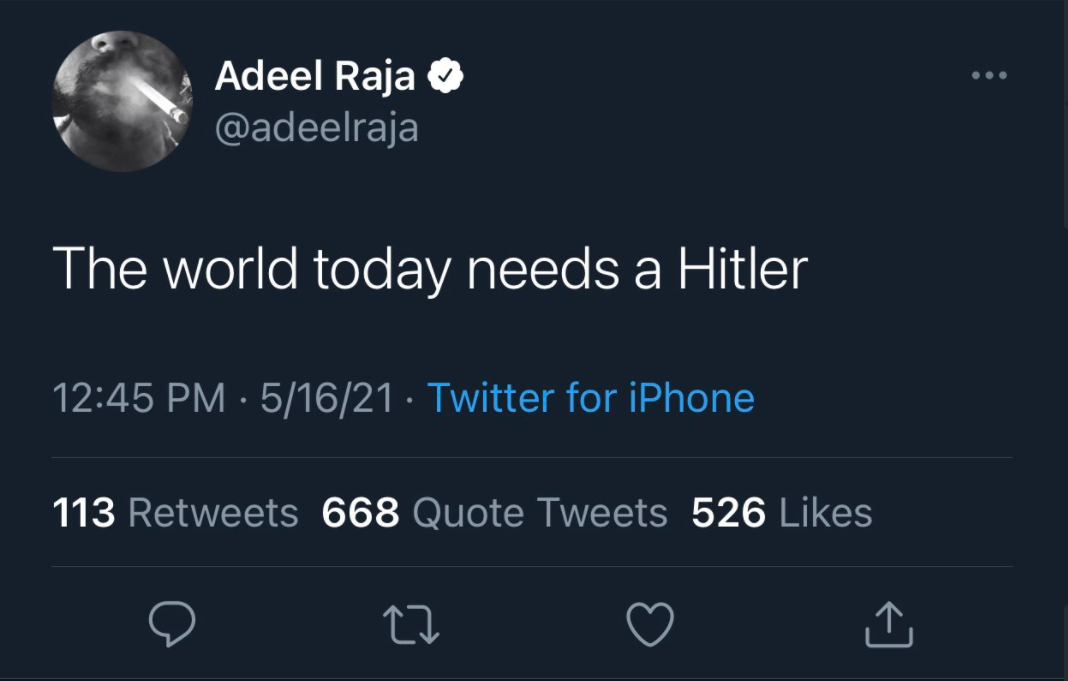 Adeel Raja, Adolf Hitler | Nova24TV