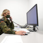 Bundeswehr soldiers help with containment management at the Dortmund Health Department