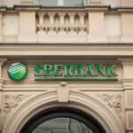 Ljubljana.Poslovalnica Sberbank v Ljubljani.