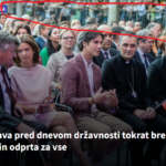 Tudi na letošnji državni proslavi pred dnevom državnosti je stala ograja