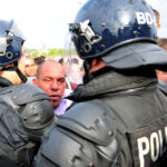 Migrants at border to Slovenia
