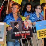 Ukraine protest near the Iranian Embassy in Lisbon