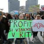 podnebni shod štrajk