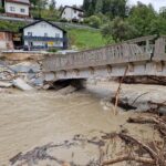 Kamnik.Sanacija po nalivih in poplavah na obmocju Kamnika.