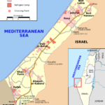 Gaza, Izrael, zemljevid