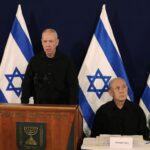 Israel’s prime minister, defense minister hold press conference in Tel Aviv
