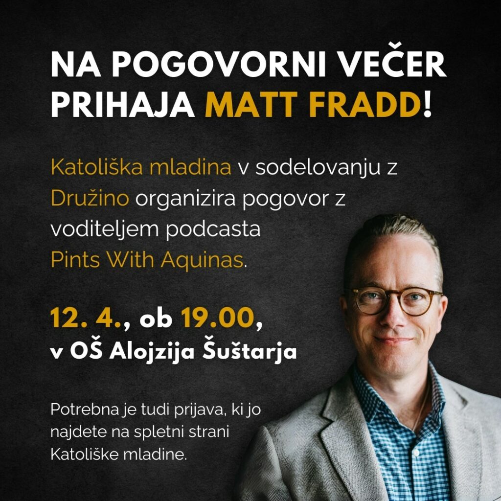 Voditelj enega izmed najbolj poslušanih katoliških podcastov Matt Fradd ...