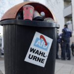 Alternative for Germany (AfD) election campaign in Neu-Isenburg