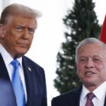 Trump, Abdullah II., Bela hiša, Jordanija, kralj, ZDA, Amerika, smreka, kravata