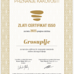Slika_Zlati certifikat ISSO 2025 Grosuplje