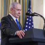 US President Trump and Israeli Prime Minister Netanyahu press conference at the White House