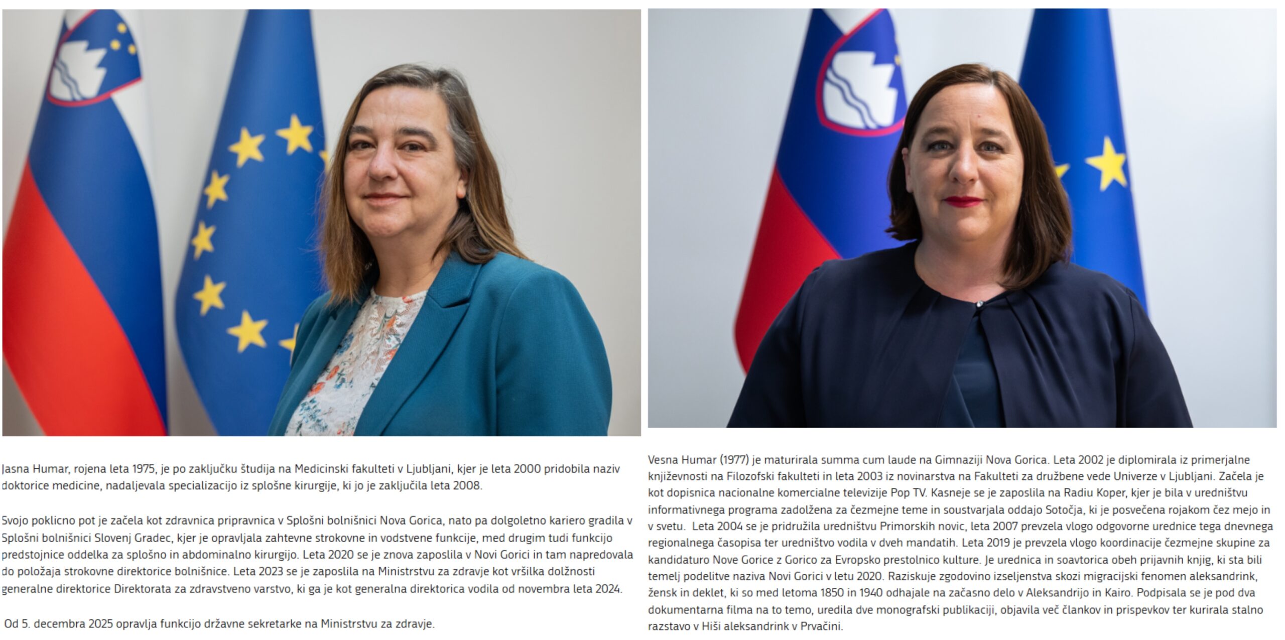 Vlada kot družinsko podjetje – sestri Humar zaposleni na različnih ministrstvih