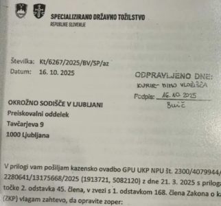 Zakaj je tožilec Valenčič vložil ovadbo v aferi Litijska mimo vložišča?