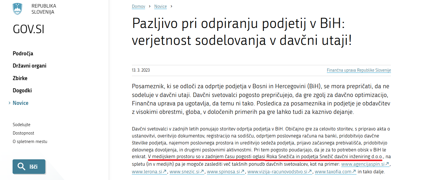 Golobova vojna s Snežičem: Davčni strokovnjak vložil prijavo zoper FURS