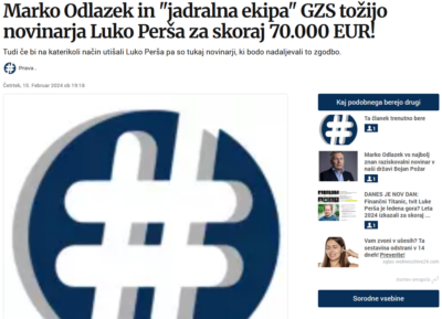Sodišče drakonsko obsodilo novinarja, ki je poročal o bratu tajkuna Odlazka