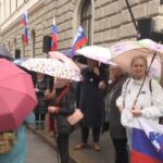 Vseslovenski protest pred vlado v Ljubljani