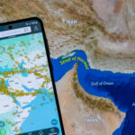 Flight Radar – Iran Conflict – Photo Illustration
