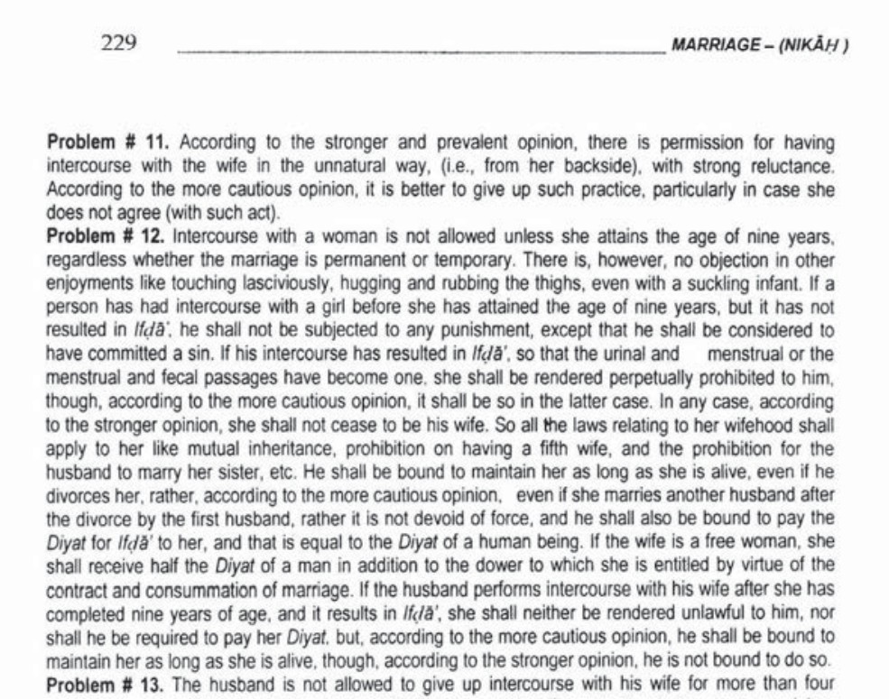 Priročnik ustanovitelja iranskega režima dovoljuje celo zlorabo dojenčkov