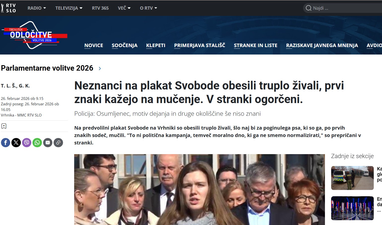 [Video] Dvojni standardi: molk RTVS ob uničenju devetih plakatov SDS!