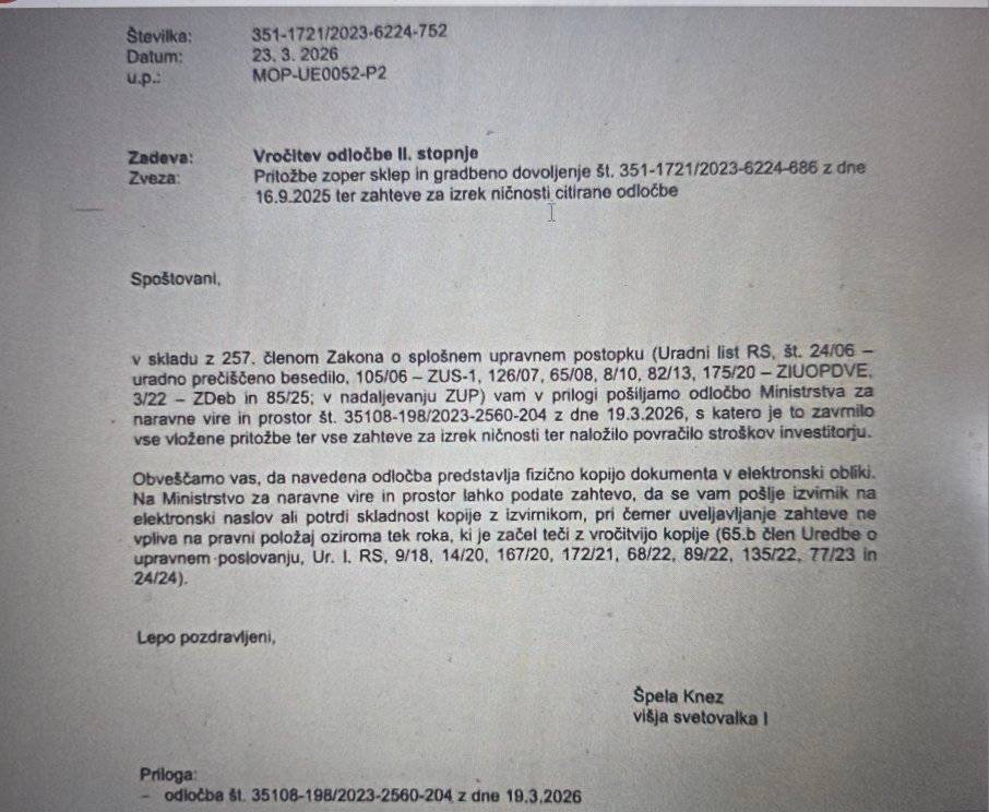 Dan po volitvah potrdili sporno zadnje gradbeno dovoljenje za kanal C0