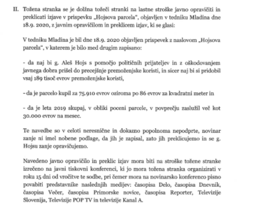 [Ekskluzivno] Mladina se bo morala Hojsu javno opravičiti za lažnive navedbe o njegovi “parceli”