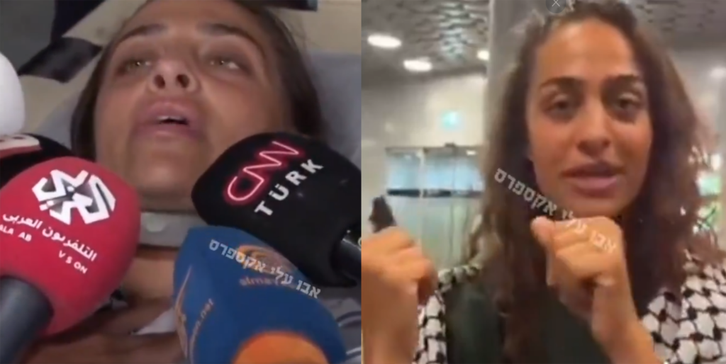 [VIDEO] Čudežno hitro okrevanje levičarske aktivistke iz flotilje za Gazo, zavidali bi ji ga še stripovski super junaki