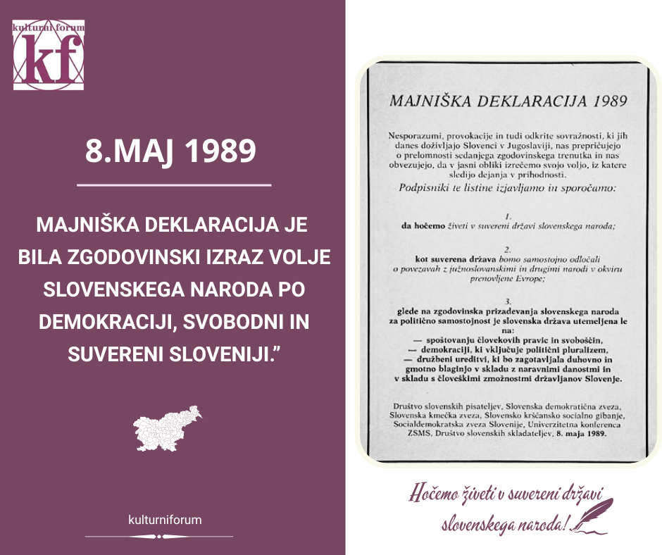 Kulturni forum SDS ob obletnici Majniške deklaracije: “Narod, ki spoštuje svoje korenine, gradi prihodnost”